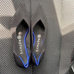 Rothy’s black pointy toe flats size 8.5